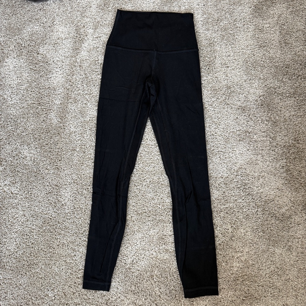 Lululemon Align Ribbed High-Rise Pant 25" Black Size 0